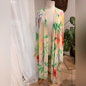 Brandis Floral Kimono Cardigan | Open Front | OS Plus